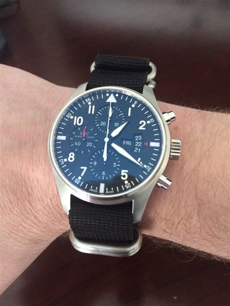 iwc pilot watch nato strap|iwc watch strap genuine replacement.